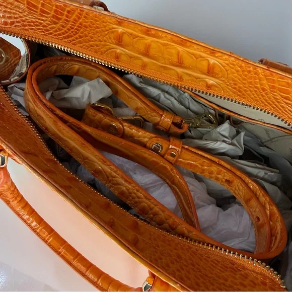 Brahmin Arden Satchel Marmalade Wynette Shoulder Bag Authentic Brand New Rare - Picture 8 of 10